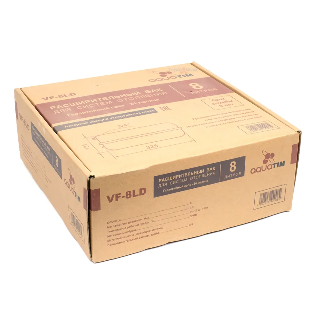 Расширительный бак плоский 8 л. TIM