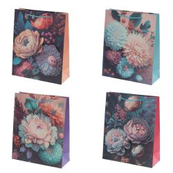 GAEM Пакет подарочный M (бумага 210г/м2, блок микс 12шт), L26 W10 H32 см, 4в.