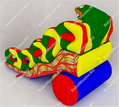Надувной батут-горка "Кобра"
