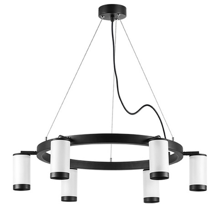 LR01636637 Люстра RULLO 6х50W GU10 ЧЕРНЫЙ/БЕЛЫЙ (571016+214436-6+203437-6)