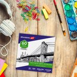 Альбом для рисования, ватман ГОЗНАК 200г/м 200х198мм, 60л, склейка, BRAUBERG ART CLASSIC, 105909