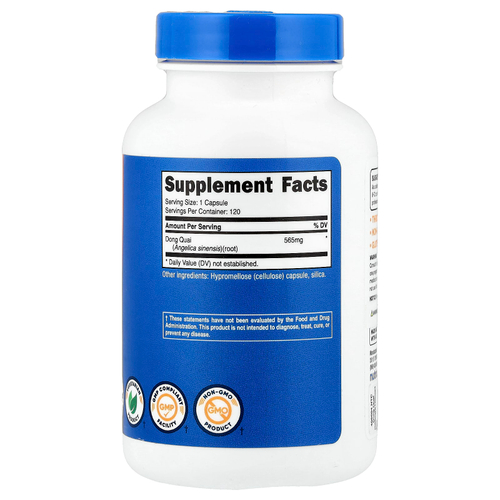 Nutricost, дягиль лекарственный, 565 мг, 120 капсул