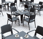 Кресло пластиковое плетеное Siesta Contract Capri, антрацит