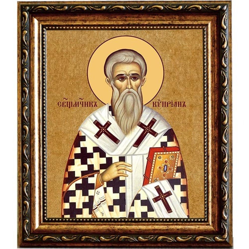Киприан Антиохийский,  Никомидийский епископ, священномученик. Икона на холсте.