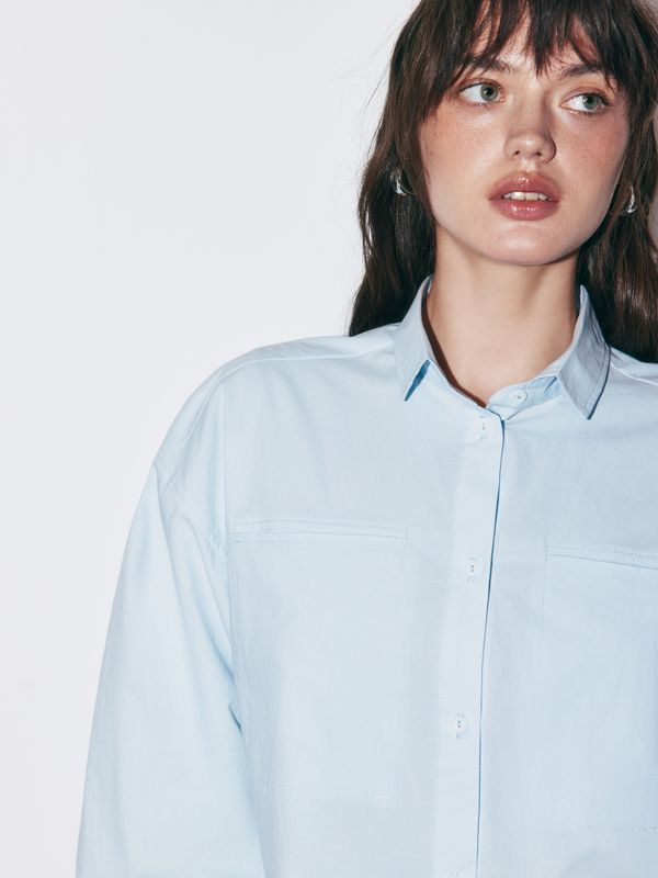 Рубашка из жатого хлопка 