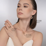 Серьги «Ящерицы» с английским замком из красного золота с кварцем дымчатым