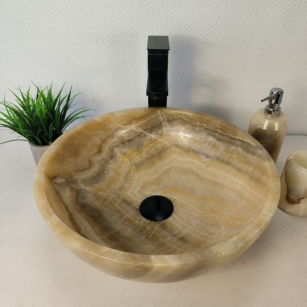 Раковина из оникса Bowl Sunset BO-66083 40*40*15 из натурального камня