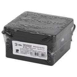 Распаячная коробка ЭРА KOR-80-80-50-7gv-MP-B черная 80х80х50мм с гермовводами 7 входов прямой монтаж IP55