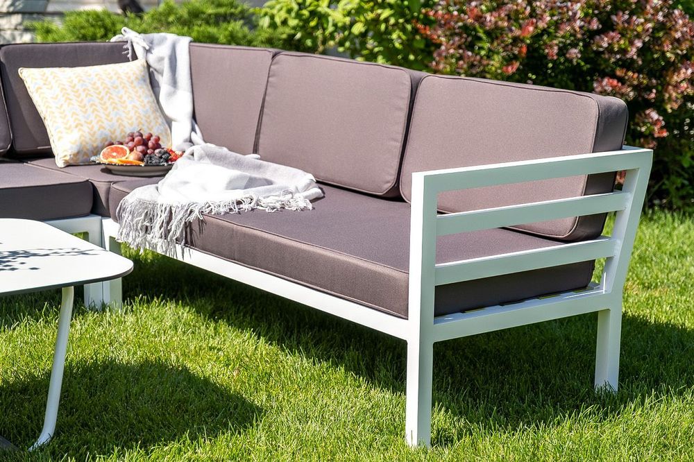 "Глория" модуль диванный левый, каркас из алюминия