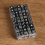 Кубики игральные 1,4  1,4 см, чёрные с белыми точками