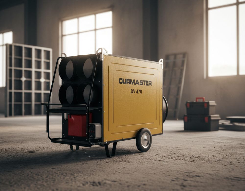 Тепловая пушка дизельная OURMASTER DV 470 - непрямого нагрева / 140 кВт / промышленная