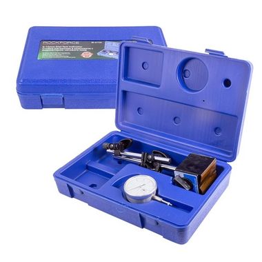 Индикатор часового типа с магнитной стойкой (0-10мм, погрешность-0,01мм), в кейсе RockForce##Rock FORCE RF-01729