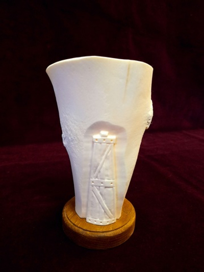 Карандашница "Вышка", цевка, красное дерево