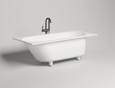 Ванна каменная пристенная глянцевая 170x70 Salini ORNELLA 102313GRH окрашена по RAL снаружи