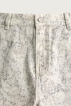 ZARA ШОРТЫ КАРГО RELAXED FIT СО ШВАМИ, С ПРИНТОМ