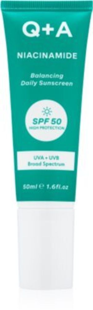 Q+A защитный крем для лица SPF 50 Niacinamide