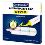 Текстовыделители CENTROPEN "Style" НАБОР 4 ПАСТЕЛЬНЫХ ЦВЕТА, линия 1-4,6 мм, 6252/4, 4 6252 0404