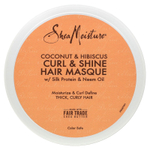 SheaMoisture, Curl & Shine, маска для волос, кокос и гибискус, 326 г (11,5 унции)