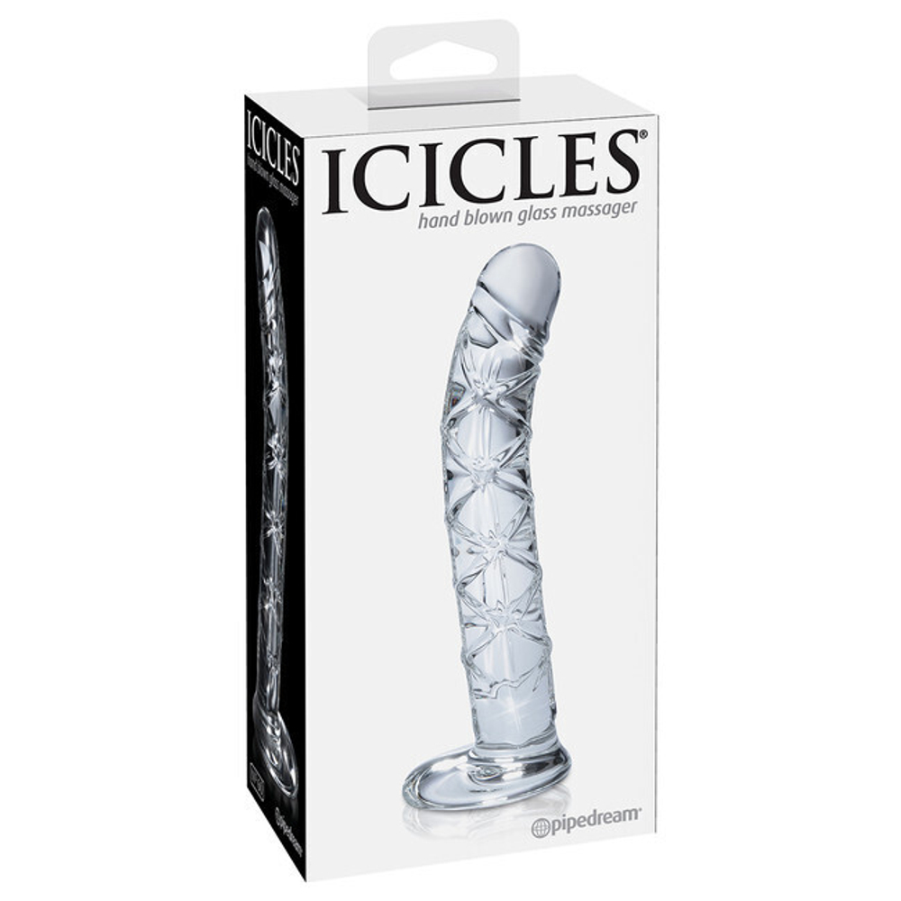 Стеклянный стимулятор Icicles No. 60 (Цвет: прозрачный)
