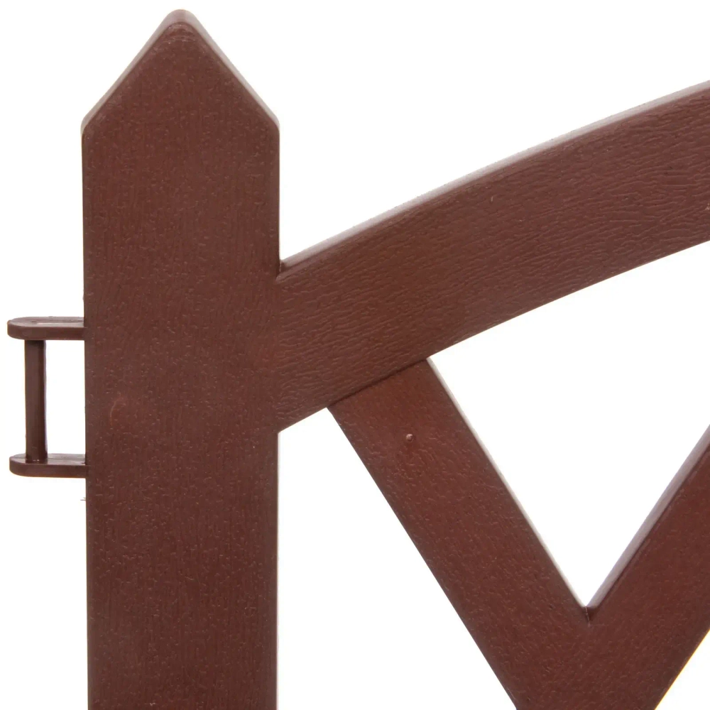 Садовое ограждение «Вилла» (1 секция 59,5*34 см), Коричневый