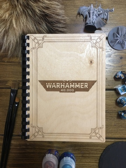 Деревянный блокнот "Warhammer"