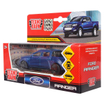 Модель ин. мет. "Ford Ranger пикап" 12см. синий, открыв. двери,коробка SB-18-09-FR-N(BU) (Технопарк)