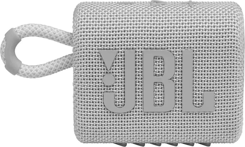 Колонка портативная JBL GO 3, 4.2Вт, белый [jblgo3wht]