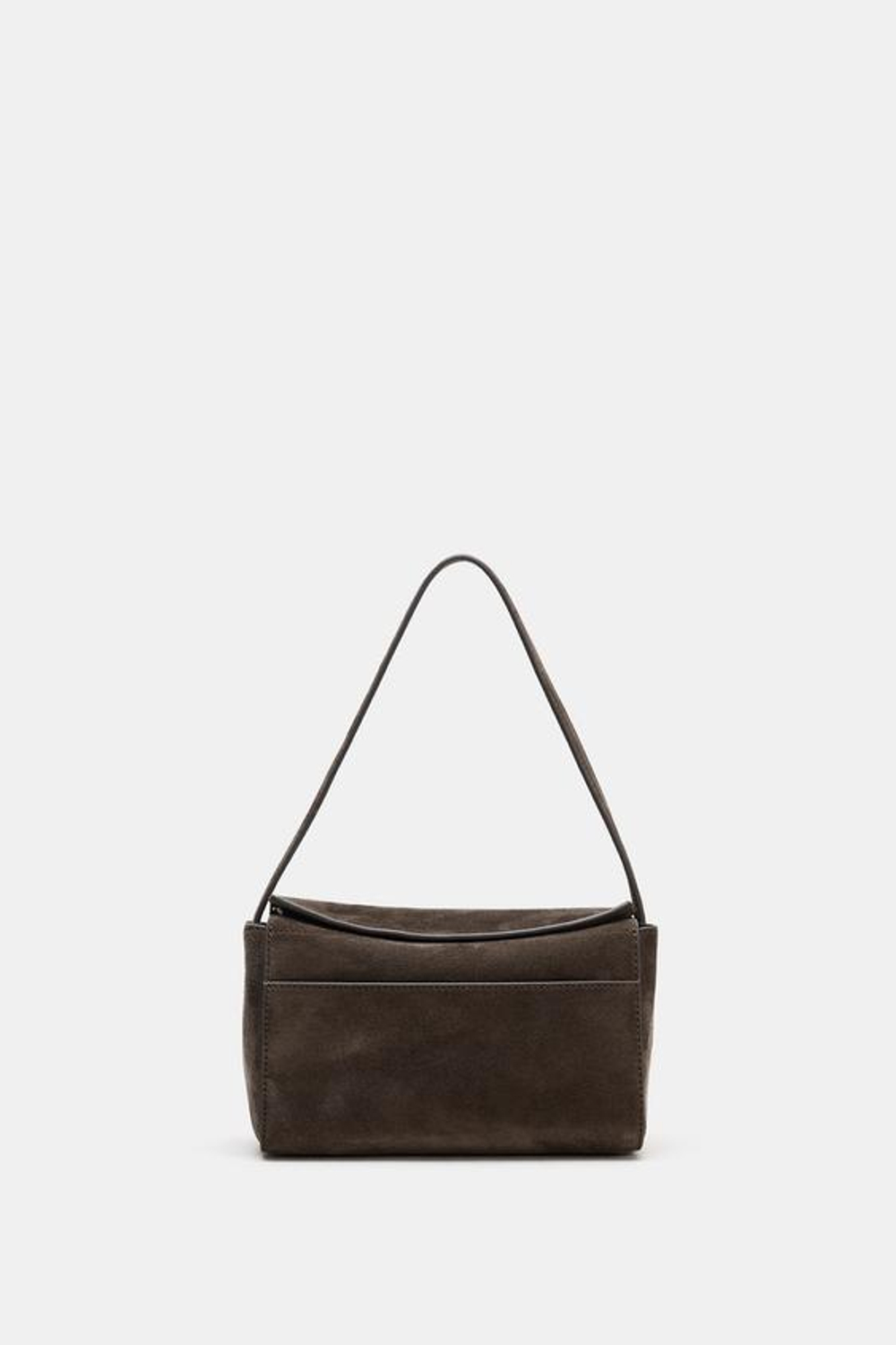 ZARA МИНИ-СУМКА ИЗ КОЖИ, КОРИЧНЕВЫЙ