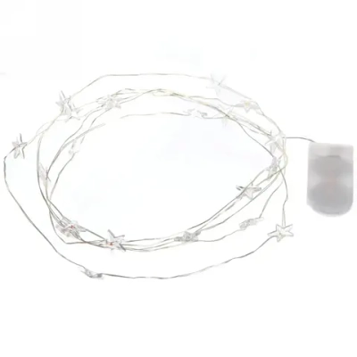Гирлянда для дома «Звездочка» на батарейках 2,0 м 20 ламп LED, 1 реж., IP-20, Теплый белый