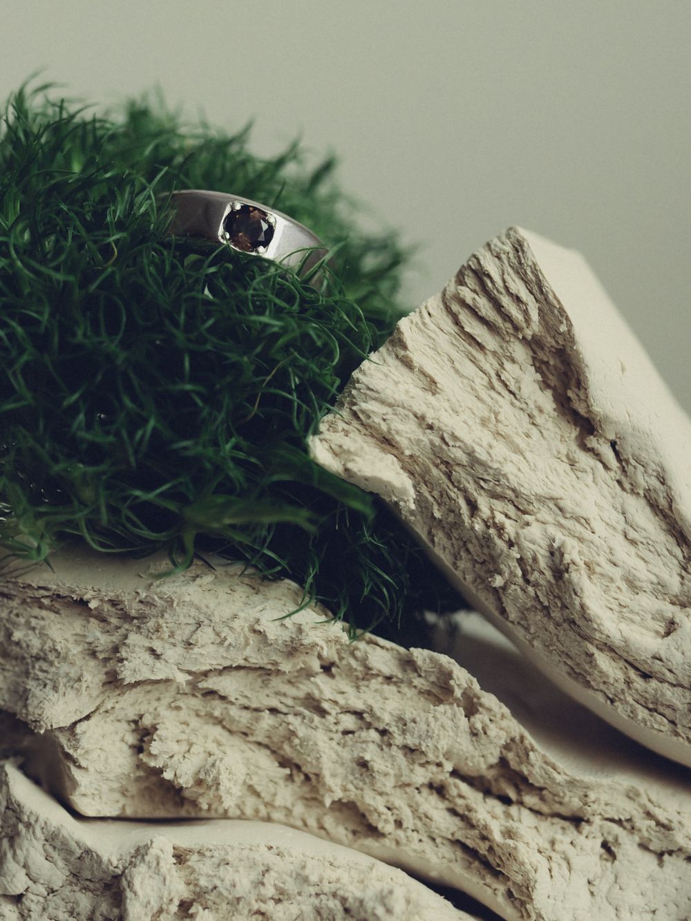 Кольцо Crystal Round с раухтопазом