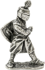 Фигурка Рыцари "Пехотинец" олово. Игрушка литая металлическая 54 мм (1:32)