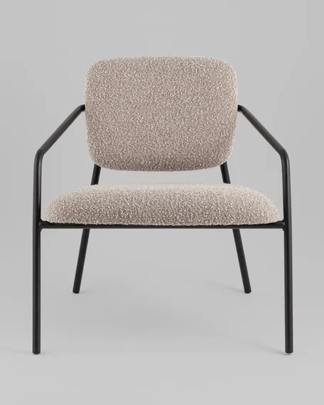 Лаунж-кресло Rooney, серое букле