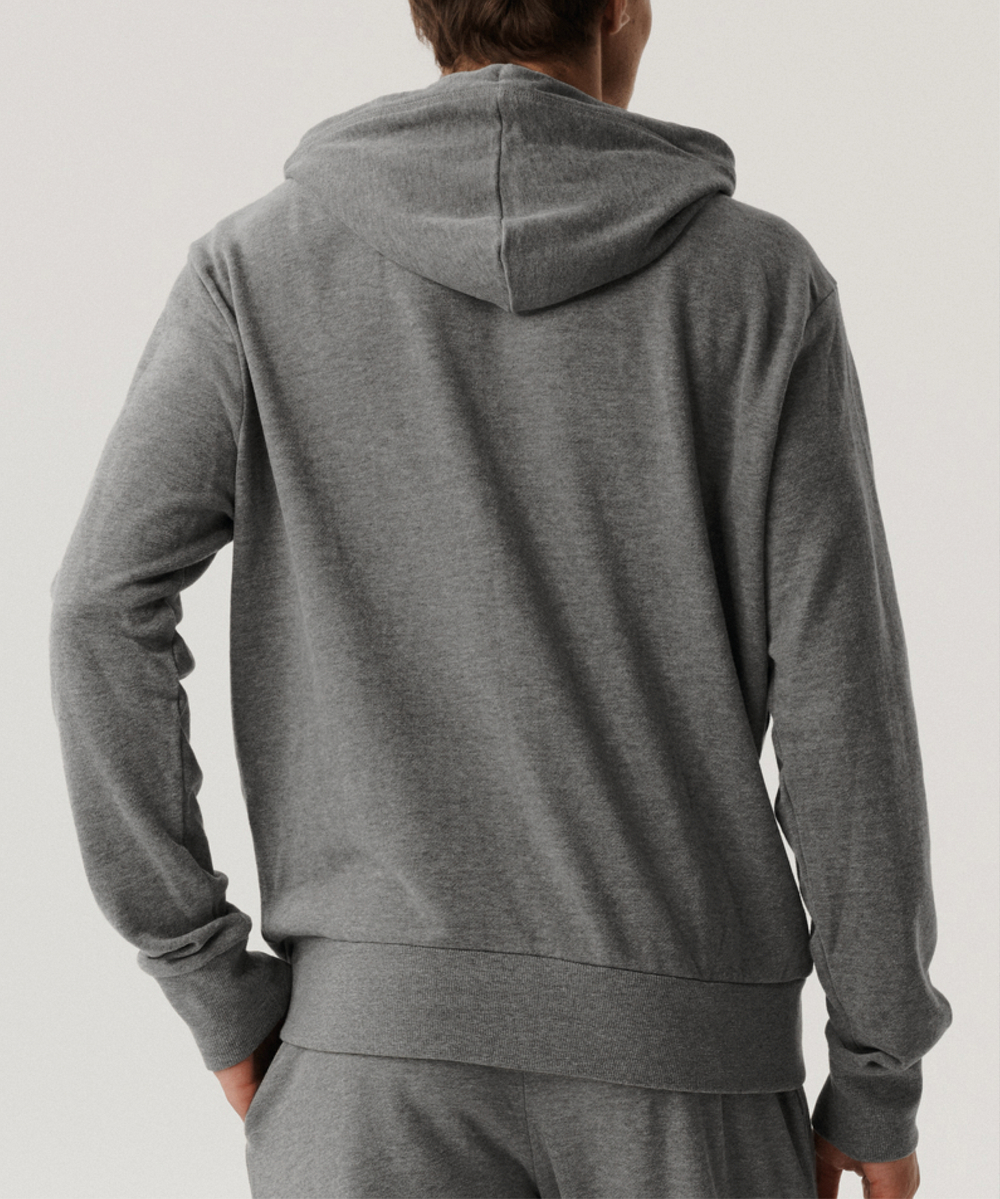 Мужская толстовка с капюшоном Atlantic, 1 шт. в уп., хлопок, темно-серый меланж, HMT-001