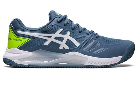 Мужские кроссовки теннисные Asics Gel-Challenger 13 Clay - белый, небесный