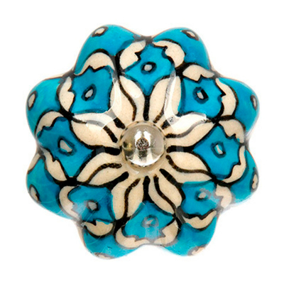 BLUMEN HAUS Ручка керамическая для мебели "Незабудка" ручная роспись цвет разноцветный 66197