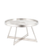 Журнальный столик Гера 80*80см белая керамика сталь серебро
