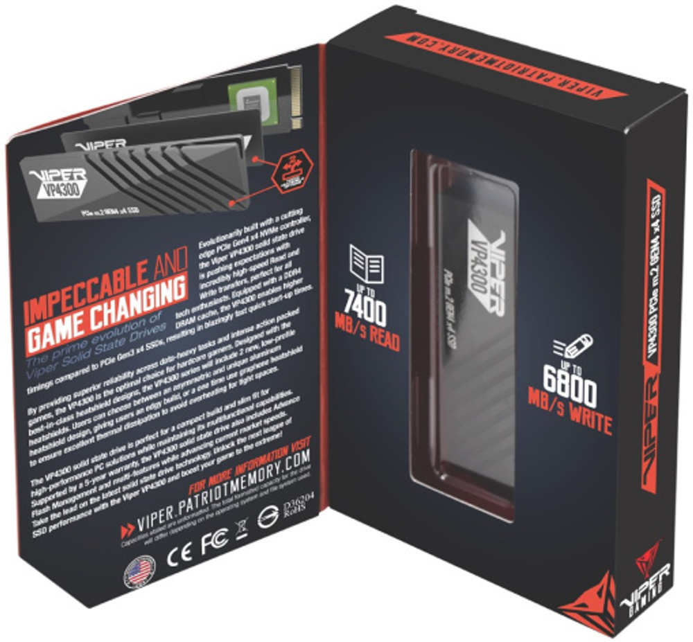 Накопитель SSD M.2 2280 Patriot Memory VP4300-2TBM28H 2000 ГБ