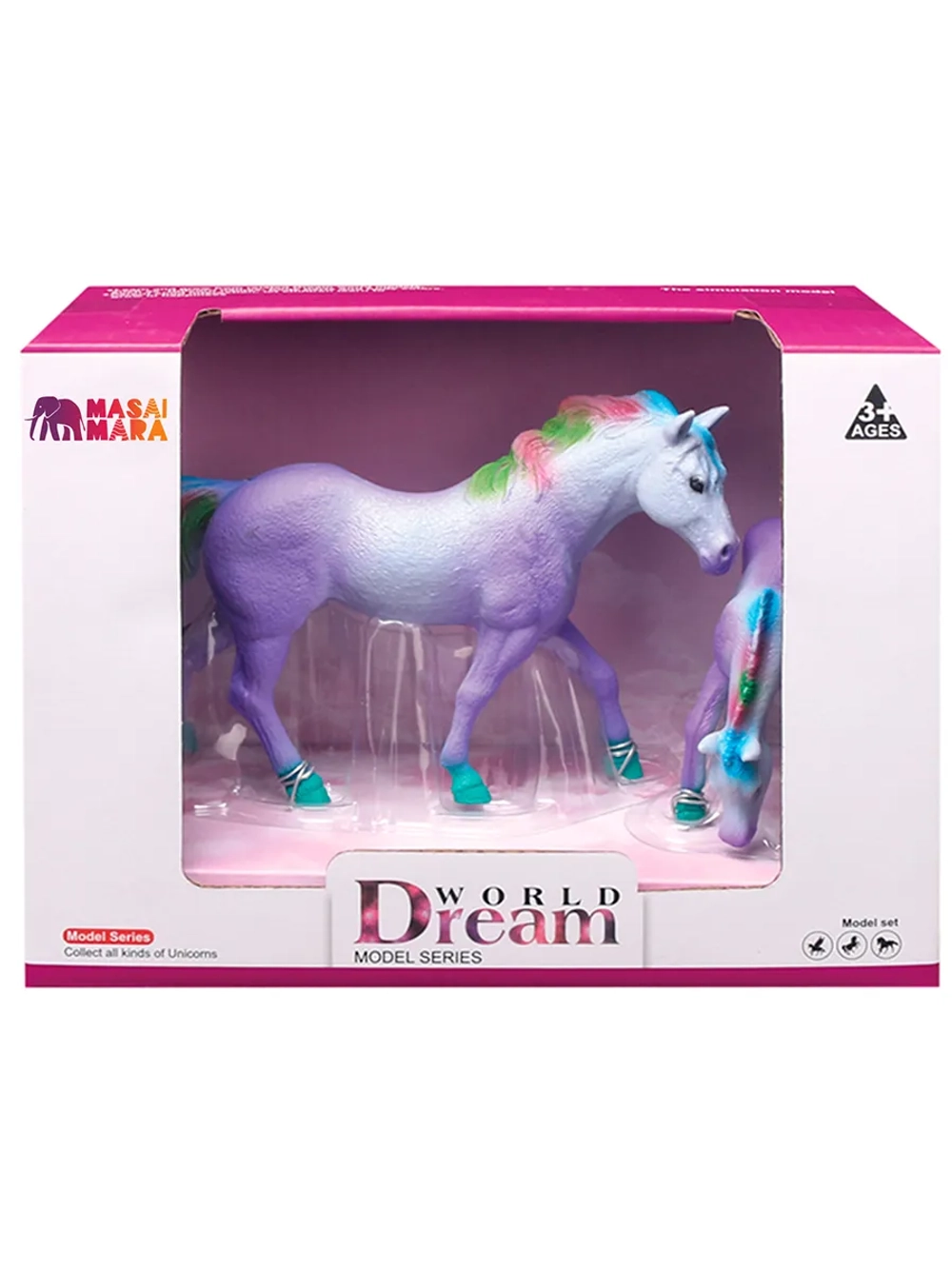 Набор фигурок животных Мир фэнтези Семья фиолетовых сказочных лошадей 2 шт