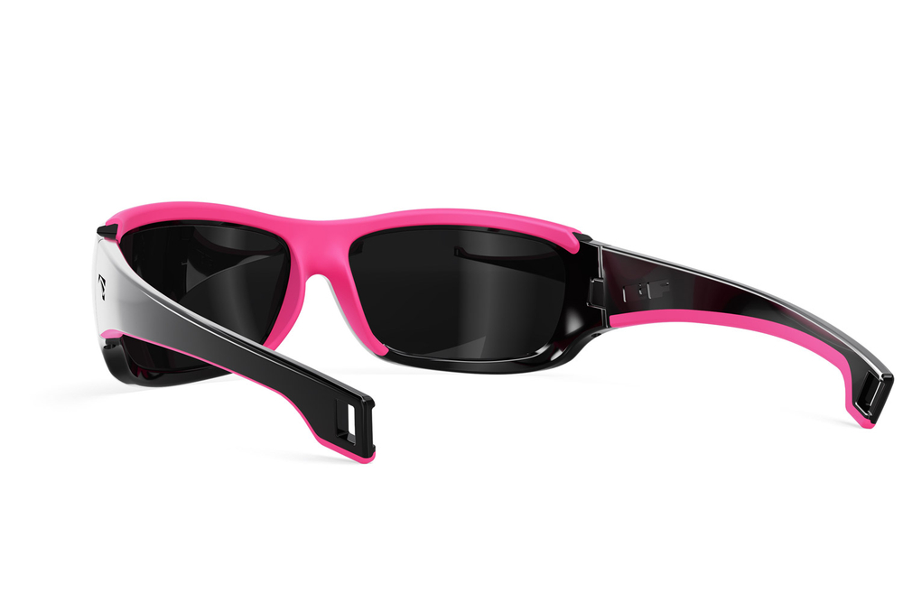 Спортивные очки LiP Tide / Gloss Black - Pink Rubber / PC Polarized / Levante Series Chroma Smoke