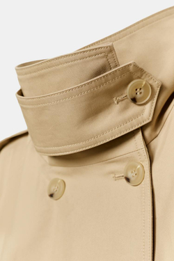 ZARA КОРОТКИЙ ТРЕНЧ С ВЫСОКИМ ВОРОТНИКОМ — ZW COLLECTION, БЕЖЕВЫЙ