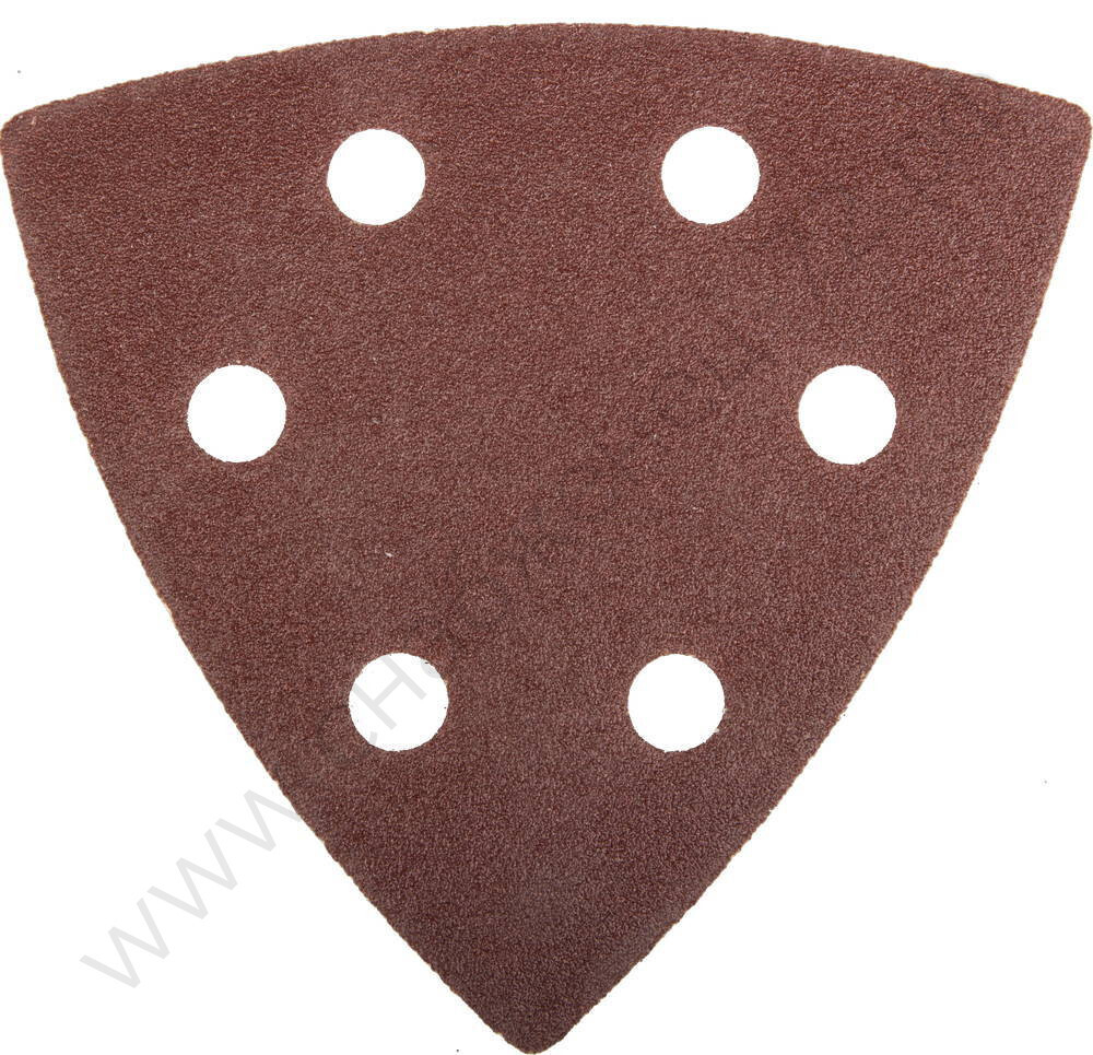 Треугольник шлифовальный ЗУБР ″Мастер″ универсальный на велкро основе, 6 отверстий, Р120, 93х93х93мм, 5шт