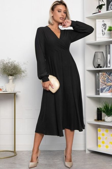 Платье трикотажное Эхо лета (черное) П14366-1М LT Collection