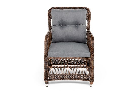"Цесена" кресло плетеное из искусственного ротанга, цвет коричневый
