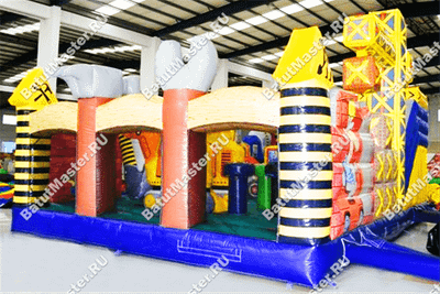 Коммерческий надувной батут "Строители"