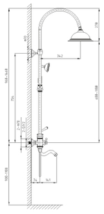 Душевая стойка Timo Adelia SX-6010/02 бронза