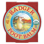 Badger, сертифицированный органический бальзам для ног, перечная мята и чайное дерево, 56 г (2 унции)