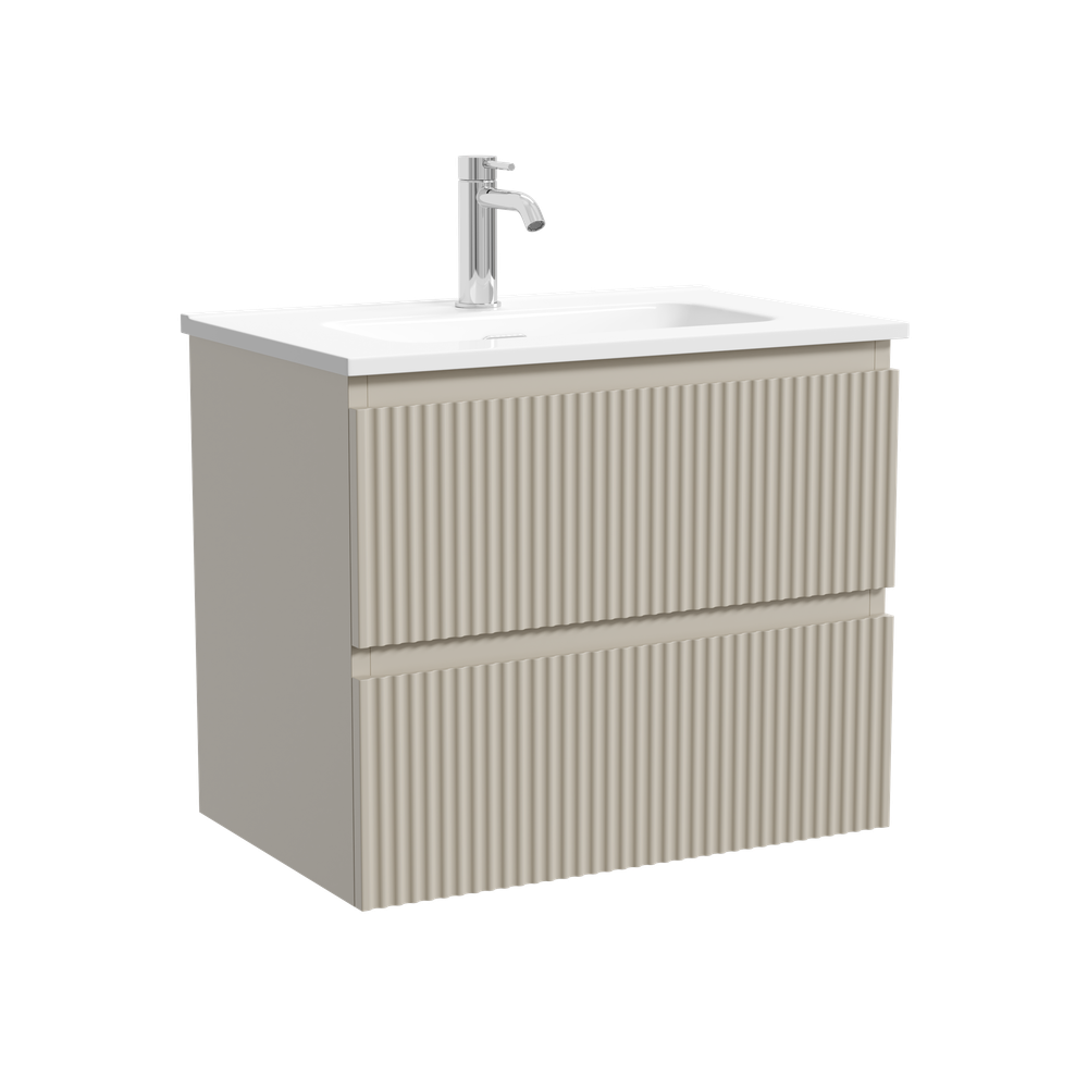 Тумба подвесная SANCOS Snob R 590х390х500, c двумя ящиками оснащенными доводчиками, Beige Soft , арт.SNR60/39CE