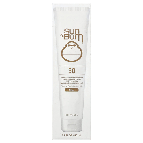 Sun Bum, солнцезащитный лосьон для лица, с SPF 30, для чувствительной кожи, без отдушки, 50 мл (1,7 жидк. унции)