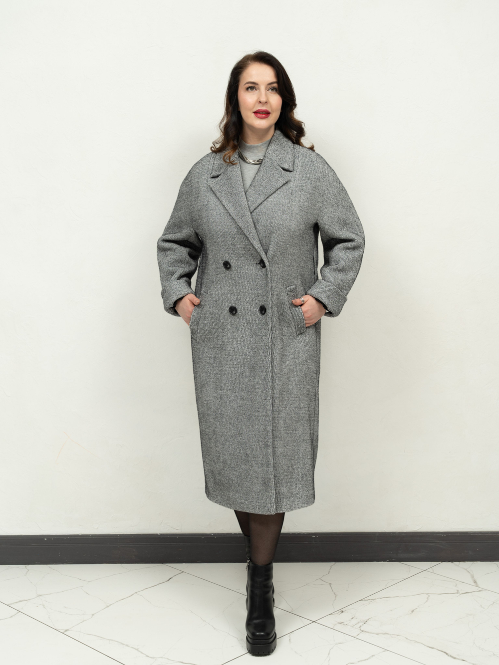 Пальто женское демисезонное осеннее весеннее шерстяное длинное большие размеры