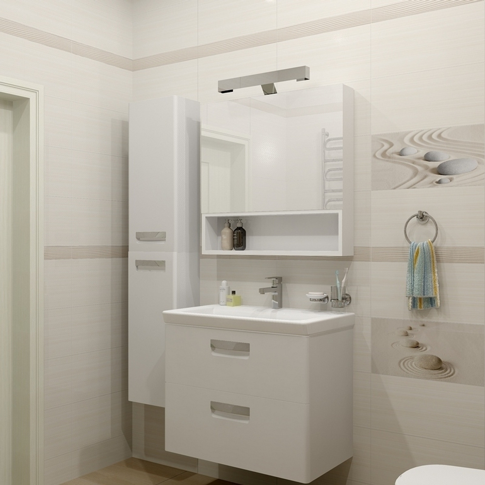 Шкаф пенал Roca The Gap 35 ZRU9302883 R подвесной Белый глянцевый